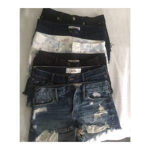 6 denim shorts BUNDLE!! Hollister, American eagle!